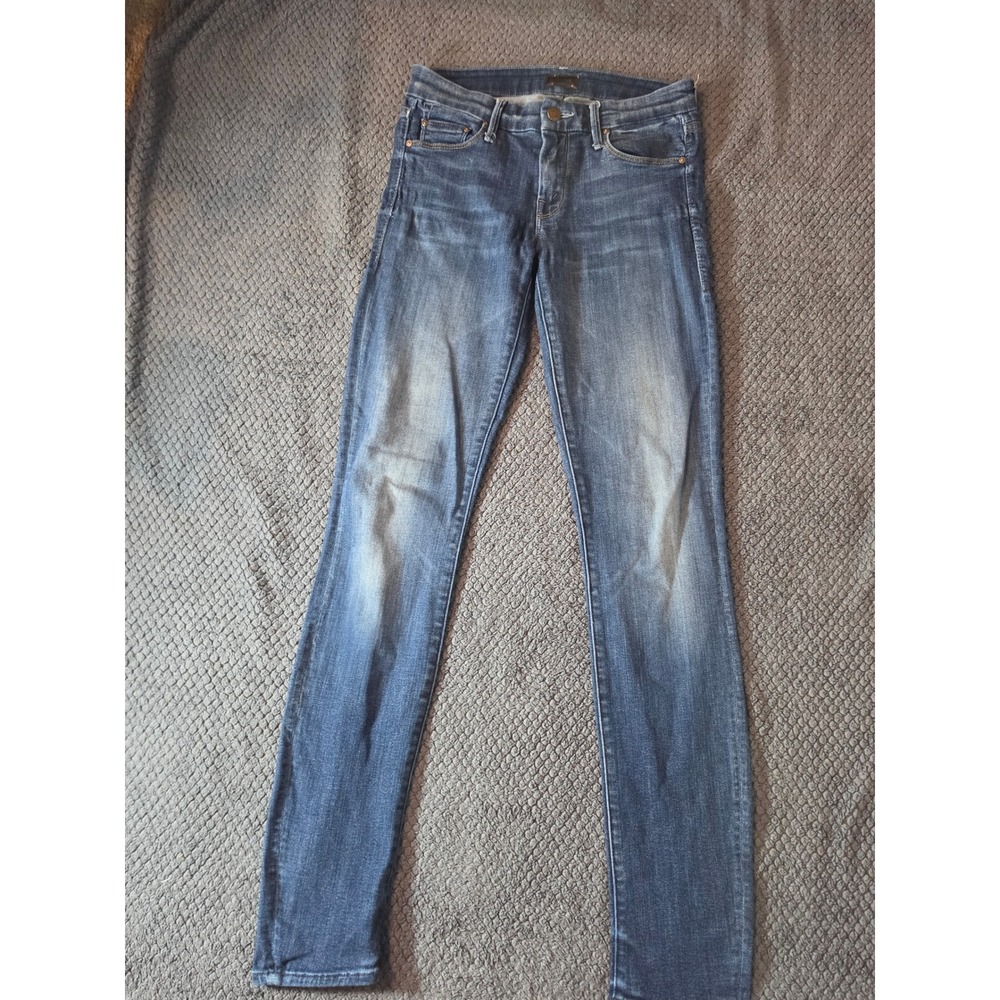 Mother Denim Womens Skinny Jeans Blue Medium Wash Size 26 Stretch Made in USA